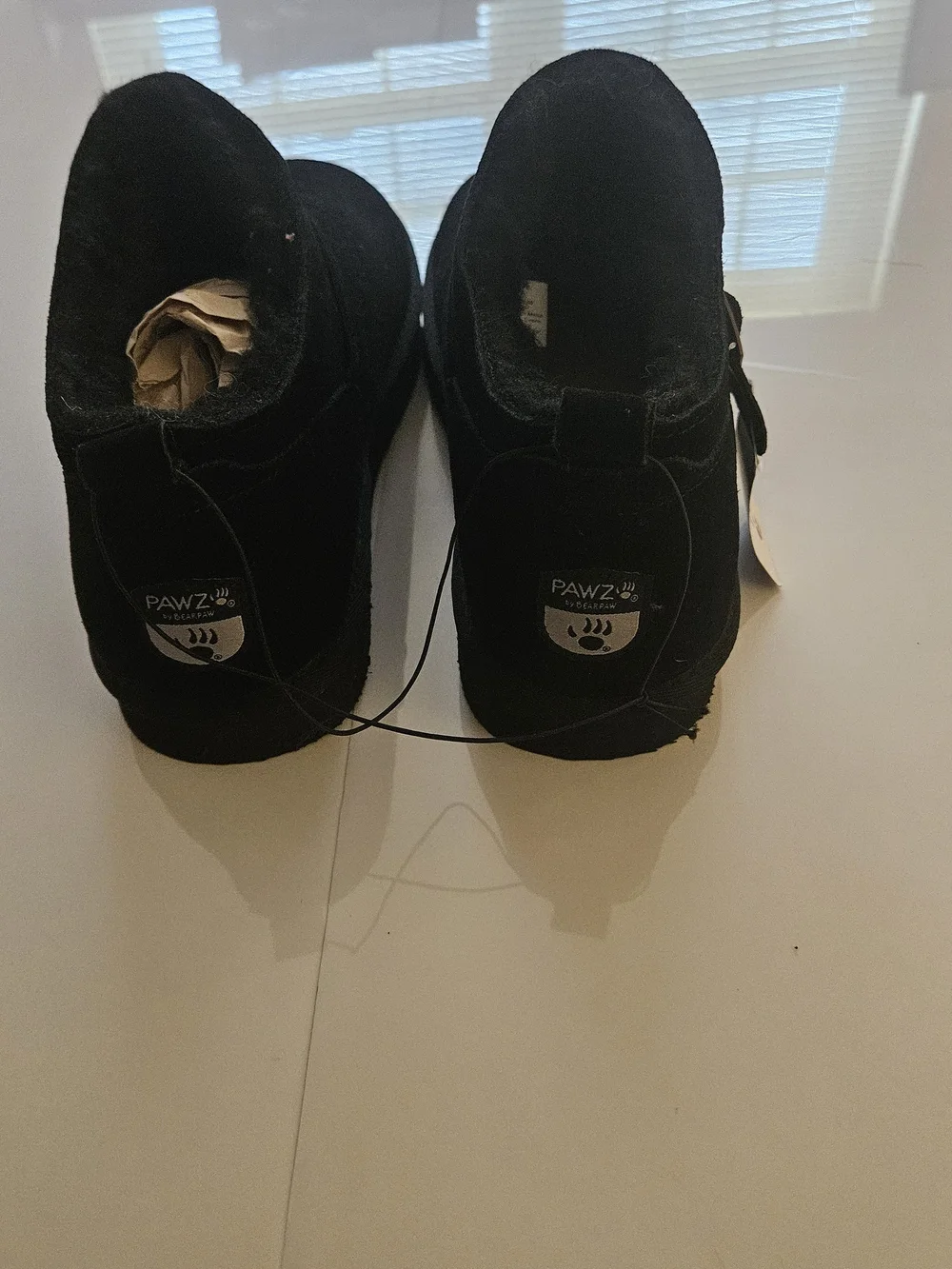 PAWZ Black Cozy Fleece-Lined Slip-On Amy Boots NWT